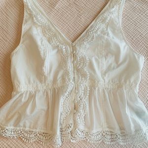 Abercrombie peplum tank top
